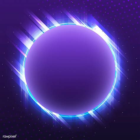 Blank violet circle neon signboard vector | free image by rawpixel.com / Kappy Kappy | Neon ...