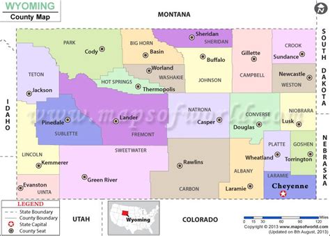 Buy Wyoming County Map from Worldmapstore in different sizes and best ...