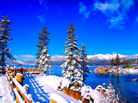 Sand Harbor Lake Tahoe with Snow | T&K Images - Fine Art Photography