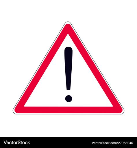 Red attention danger sign symbol or sticker Vector Image