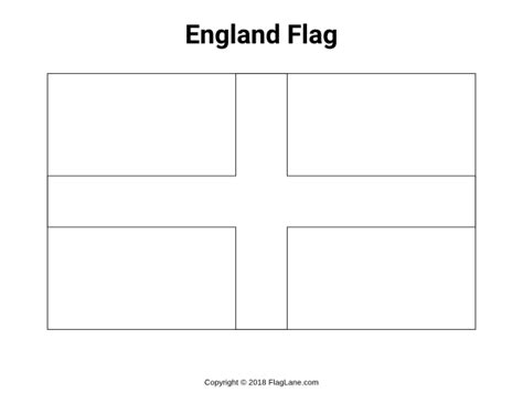 Free England Flag Coloring Page