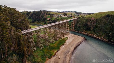 Albion River Bridge, the last remaining wooden bridge along Hwy 1 ...