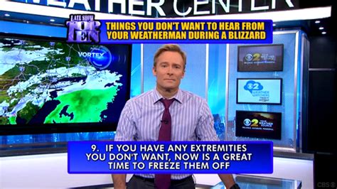 We Love Soaps: Top Ten Things You Don’t Want To Hear From Your Weatherman During A Blizzard