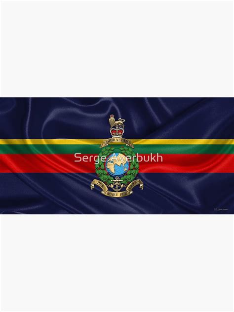 "Royal Marines - RM Badge over Royal Marine Flag" Photographic Print by Captain7 | Redbubble