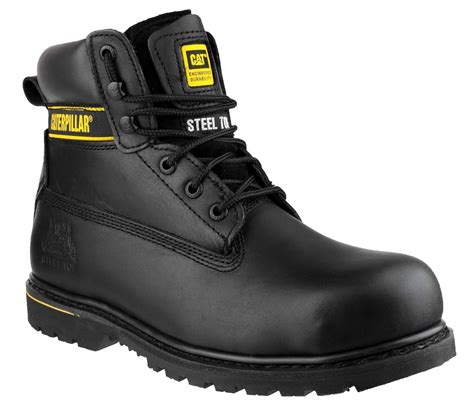 Caterpillar Mens Holton SB Wide FIT Leather Safety Steel Toe Cap 6 ...