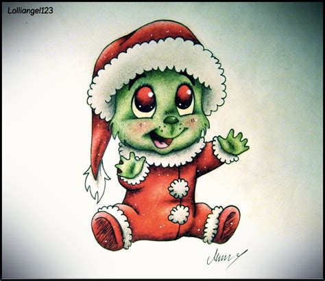 The Baby Grinch by Lolliangel00 | Baby grinch, Grinch drawing, Cute christmas ideas