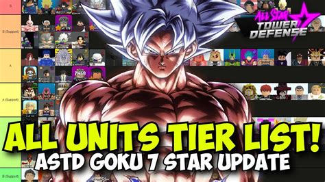 New ASTD All Units Tier List! (Goku 7 Star Update!) - YouTube