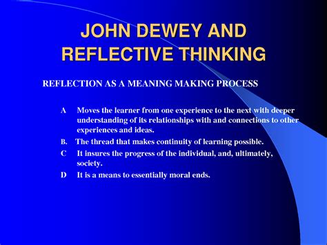 John Dewey Quotes On Reflection. QuotesGram