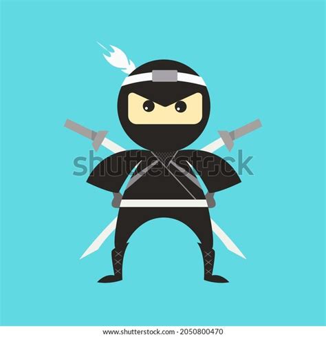 Ninja Shadow Draw Vector Characters Stock Vector (Royalty Free ...