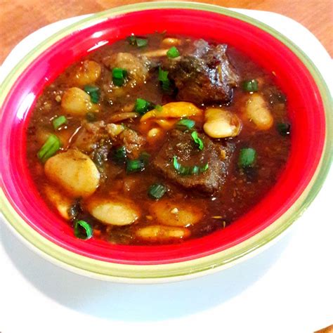 Jamaican oxtail stew with butter beans. made by Victoria Harvis Jamaican Oxtail Stew, Butter ...