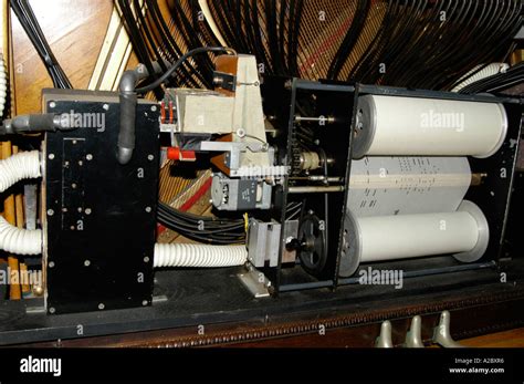 Closeup of Beckwith Orchestrion Nickelodeon Piano Roll and Mechanism Stock Photo - Alamy