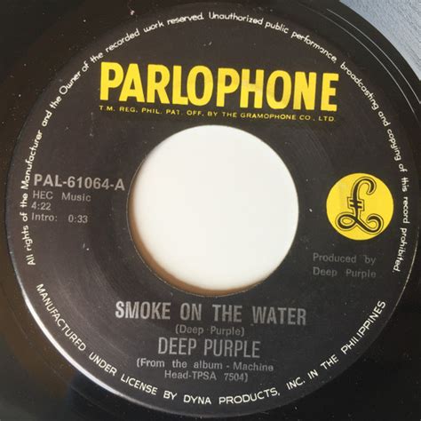 Deep Purple – Smoke On The Water (1973, Vinyl) - Discogs