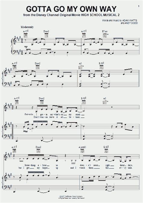 Gotta Go My Own Way Piano Sheet Music | OnlinePianist