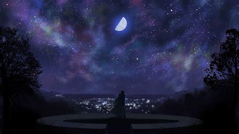 Anime Night Scenery Wallpapers - Top Free Anime Night Scenery Backgrounds - WallpaperAccess