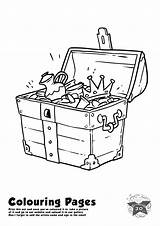 Open Treasure Chest Coloring Page sketch template