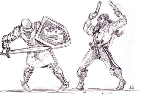 Dikkin' Around: Deadliest Warrior- Knight vs Pirate sketch