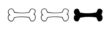 Dog Bone Silhouette Clip Art