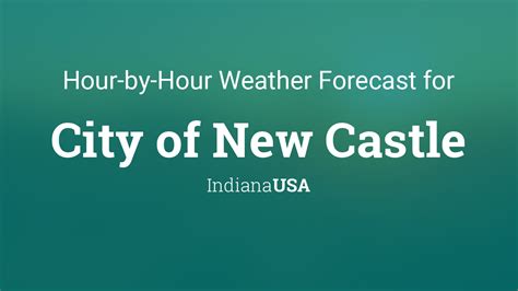 Hourly forecast for City of New Castle, Indiana, USA