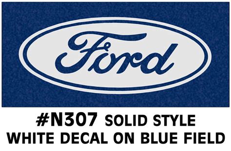 Ford Oval Logo Decal - Solid Style - 10" Tall | Graphic Express ...