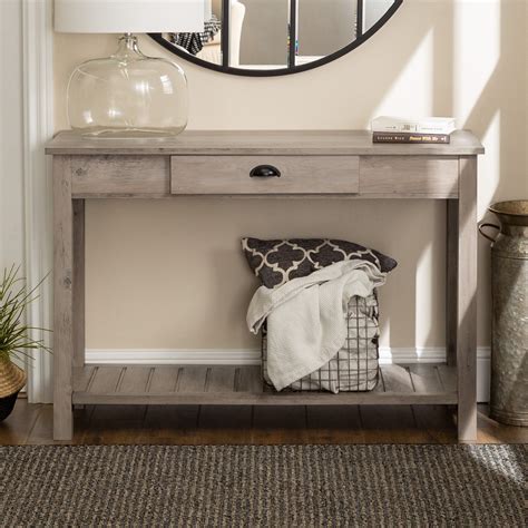 Middlebrook Designs 48-inch Rustic Farmhouse Entry Table Grey Wash - Walmart.com - Walmart.com