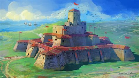 Bastion by *cyberkolbasa on deviantART | Desenho de castelo, Paisagem ...