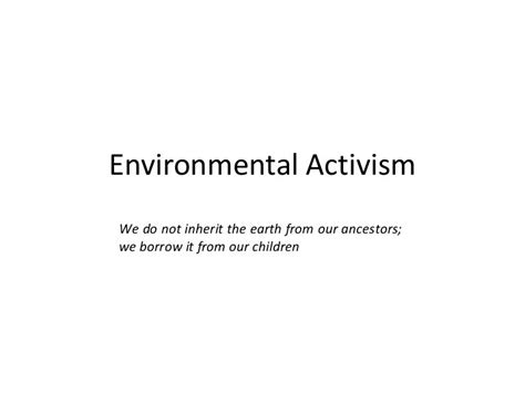 Environmental activism