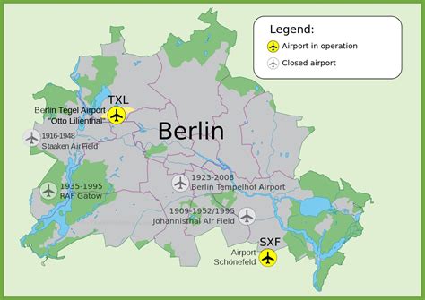 Map of Berlin airports - Ontheworldmap.com