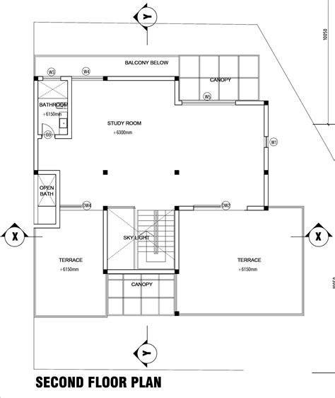 Second Floor Plan - DWG NET | Cad Blocks and House Plans