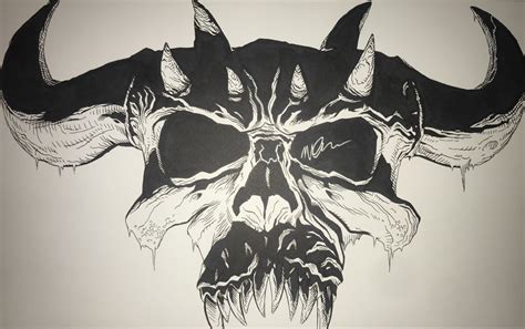 Danzig Skull Logo, in K W's Pinups, Commissions, Sketches Comic Art Gallery Room