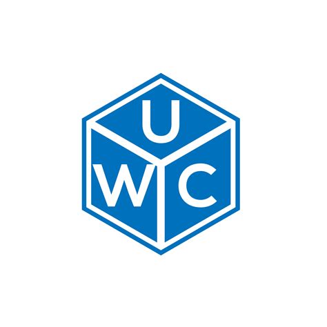 diseño de logotipo de letra uwc sobre fondo negro. concepto de logotipo ...