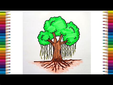 Banyan Tree Drawing For Kids