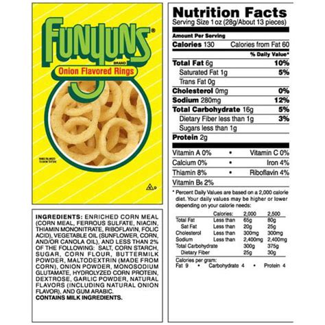 Funyuns Nutrition Information | Blog Dandk