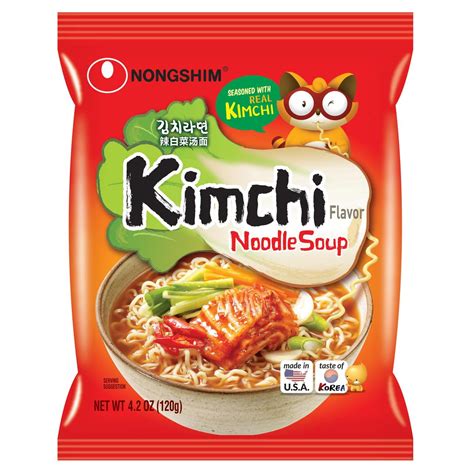 Nongshim Kimchi Spicy Red Chili Ramyun Ramen Noodle Soup Pack, 4.2oz X 16 Count - Walmart.com ...