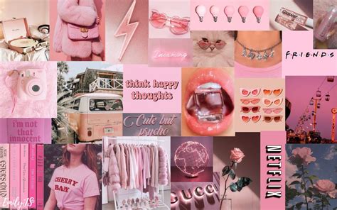 View Pink Aesthetic Collage Desktop Wallpaper Imagetowerage | My XXX ...