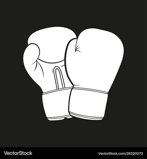 Boxing gloves design over black background Vector Image