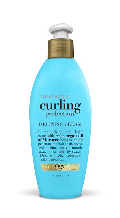 Buy OGX Argan Oil of Morocco Curling Perfection Curl-Defining Cream, Hair-Smoothing Anti-Frizz ...