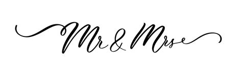 MR and MRS black vector brush calligraphy banner. 15626219 Vector Art at Vecteezy