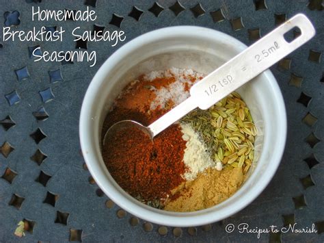 Recipes to Nourish: Homemade Breakfast Sausage Seasoning