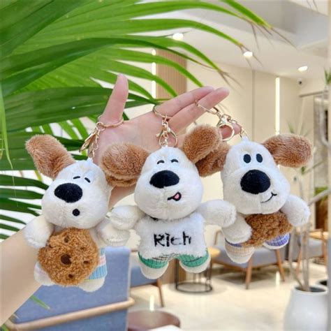 CUBBY PP Cotton Dog Plush Keychain Plush Stuffed Fluffy Dog Plush ...