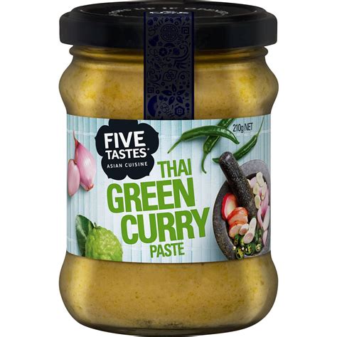 Five Tastes Thai Green Curry Paste 210g | Woolworths