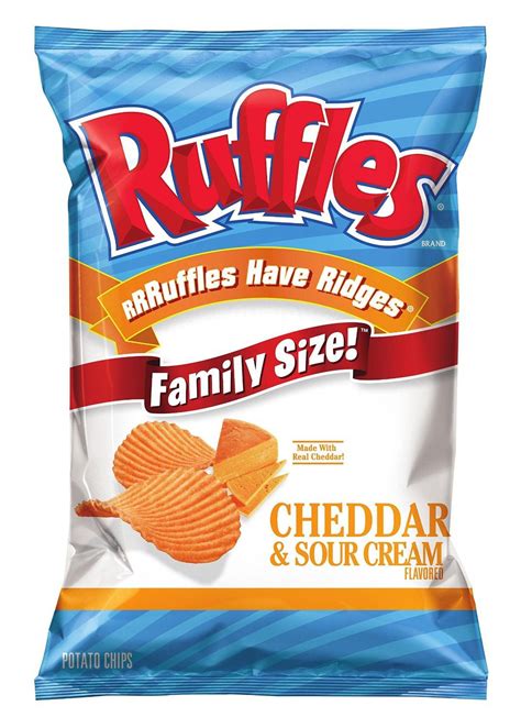 Amazon.com: Ruffles Potato Chips, Cheddar and Sour Cream,Family Size,9 Ounce: Prime Pantry (With ...