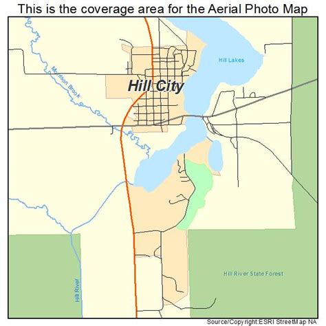 Aerial Photography Map of Hill City, MN Minnesota