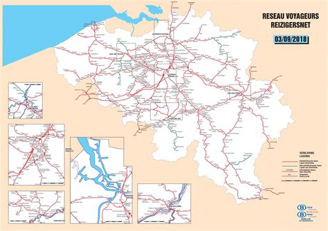 Belgium train map - Belgium train stations map (Western Europe - Europe)