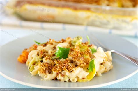 Baked Macaroni and Cheese with Broccoli and Cauliflower Recipe