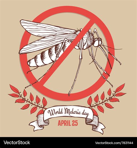 Malaria day poster Royalty Free Vector Image - VectorStock