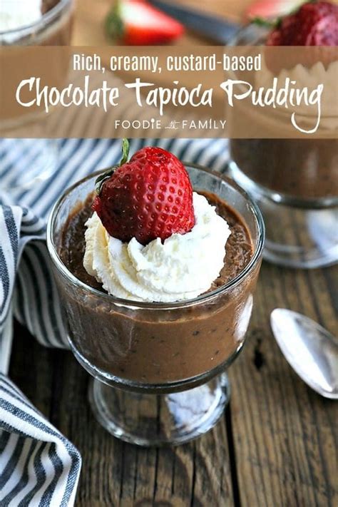 This rich, creamy, custard-based Chocolate Tapioca Pudding is comforting an… | Chocolate tapioca ...