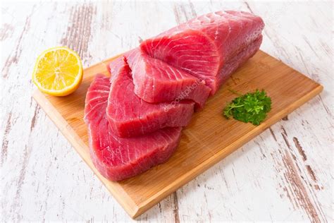 Raw tuna steak — Stock Photo © Patryk_Kosmider #127301312