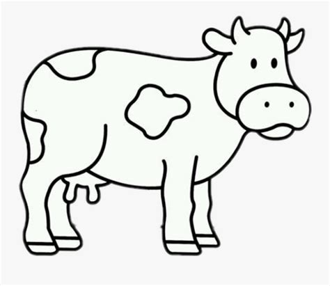 Vaca Para Colorear Clipart , Png Download - Vaca Animada Para Dibujar , Free Transparent Clipart ...