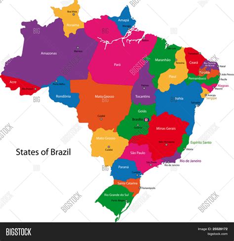 Brazil Map States And Capitals