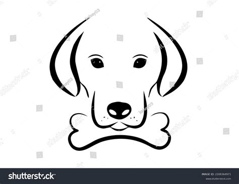 Dog Bone Silhouette White Background Stock Vector (Royalty Free) 2208364971 | Shutterstock